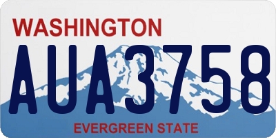 WA license plate AUA3758