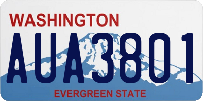 WA license plate AUA3801
