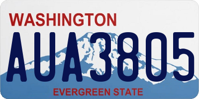 WA license plate AUA3805