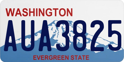 WA license plate AUA3825