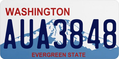 WA license plate AUA3848