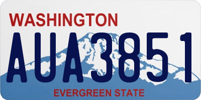 WA license plate AUA3851