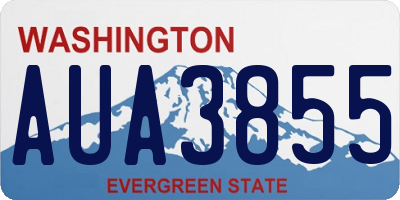 WA license plate AUA3855