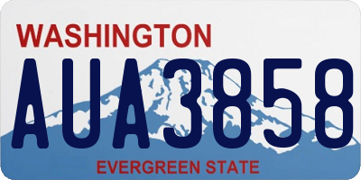 WA license plate AUA3858
