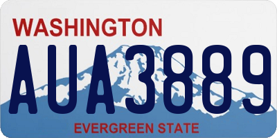 WA license plate AUA3889