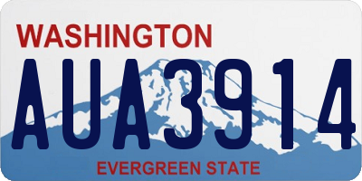WA license plate AUA3914