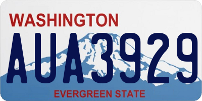 WA license plate AUA3929