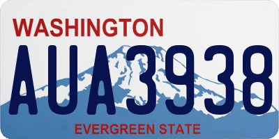 WA license plate AUA3938