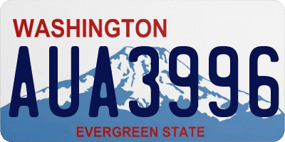 WA license plate AUA3996