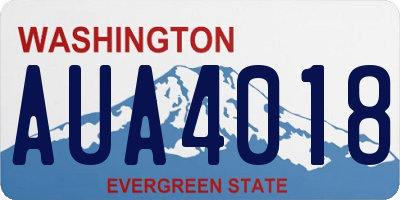 WA license plate AUA4018