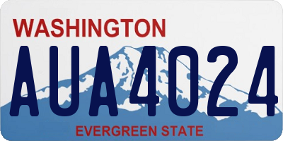 WA license plate AUA4024