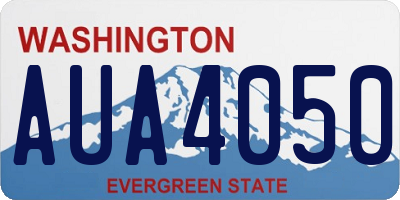 WA license plate AUA4050