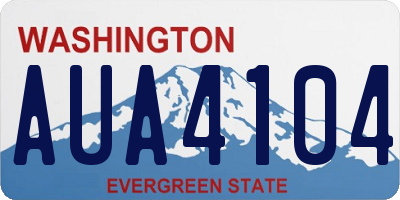 WA license plate AUA4104