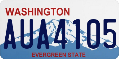 WA license plate AUA4105