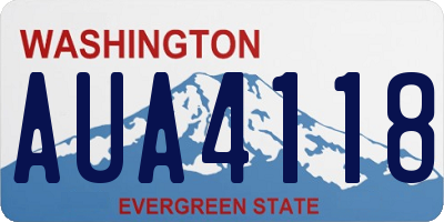 WA license plate AUA4118