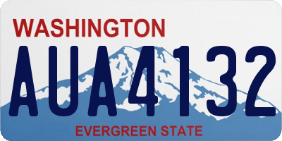 WA license plate AUA4132