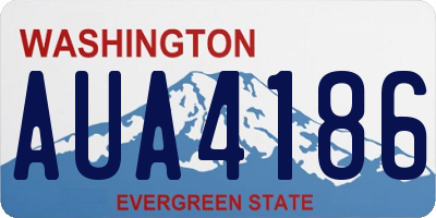 WA license plate AUA4186