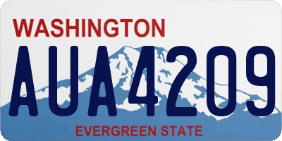 WA license plate AUA4209