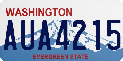 WA license plate AUA4215