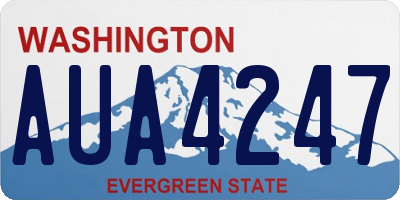 WA license plate AUA4247