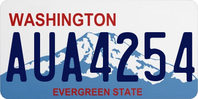 WA license plate AUA4254