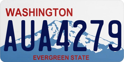 WA license plate AUA4279