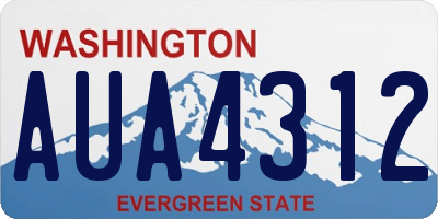 WA license plate AUA4312