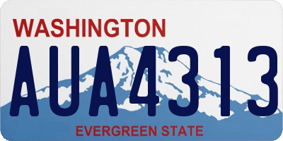 WA license plate AUA4313