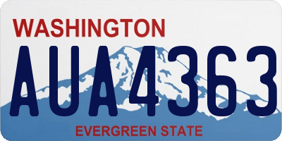 WA license plate AUA4363