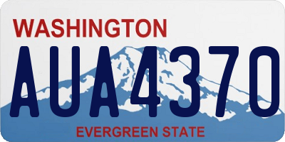 WA license plate AUA4370