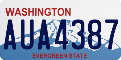 WA license plate AUA4387