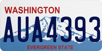 WA license plate AUA4393