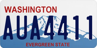 WA license plate AUA4411
