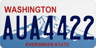 WA license plate AUA4422
