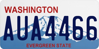 WA license plate AUA4466