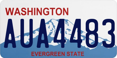 WA license plate AUA4483