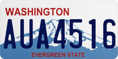 WA license plate AUA4516