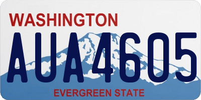 WA license plate AUA4605