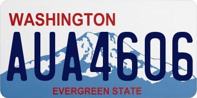 WA license plate AUA4606