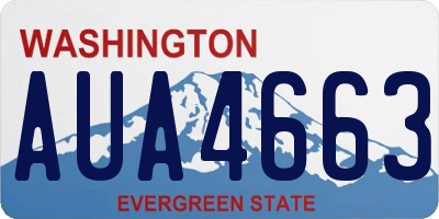 WA license plate AUA4663