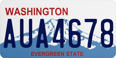 WA license plate AUA4678