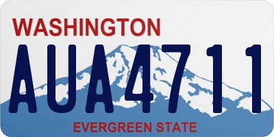 WA license plate AUA4711