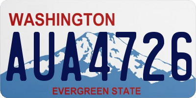WA license plate AUA4726