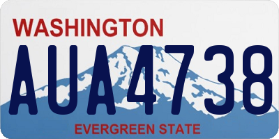WA license plate AUA4738