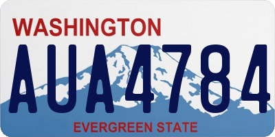 WA license plate AUA4784