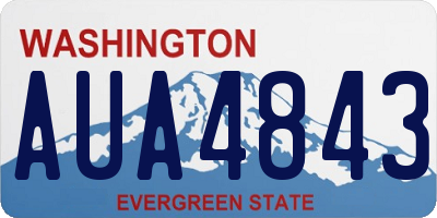 WA license plate AUA4843