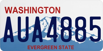 WA license plate AUA4885