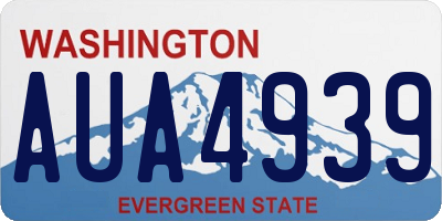WA license plate AUA4939