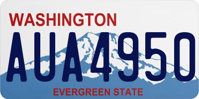 WA license plate AUA4950