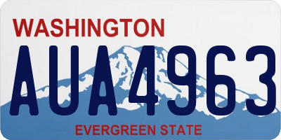 WA license plate AUA4963